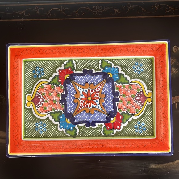 HERNANDEZ Puebla Plate Mexico Talavera Signed Pottery Platter - Picture 1 of 9